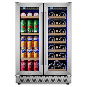 24-inch built-in dual-temperature zone wine and beverage refrigerator
