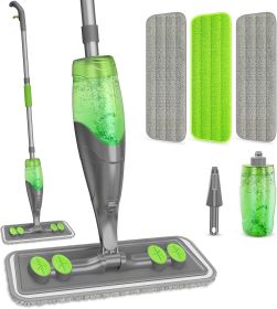 Spray Mop for Floor Cleaning - Wet Dry Hardwood Floor Mops with 3 Microfiber Washable Pads for Swiffer Powermop - Flat Mop with Sprayer for Tile