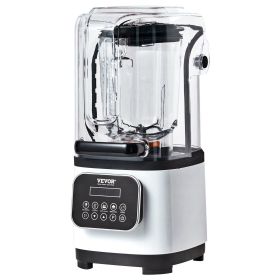 Professional Blender with Shield, Commercial Countertop Blenders, 68 oz Plastic Jar Blender Combo, Stainless Steel 9 Speed & 5 Functions Blender