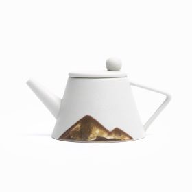 Teapot Ceramic Single Pot Underglaze Color Set Japanese Household Teapot (Option: White)